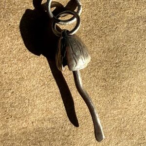 Silver Mushroom Pendant Charm